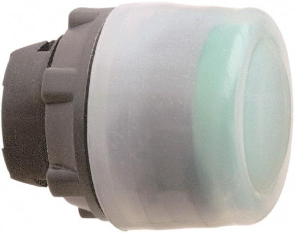 Schneider Electric - 22mm Mount Hole, Flush, Pushbutton Switch Only - Round, Green Pushbutton, Nonilluminated, Momentary (MO) - Industrial Tool & Supply