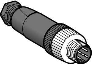 Telemecanique Sensors - 3 Amp, M12 5 Pin Male Straight Field Attachable Connector Sensor and Receptacle - 30 VAC, 36 VDC, IP67 Ingress Rating - Industrial Tool & Supply