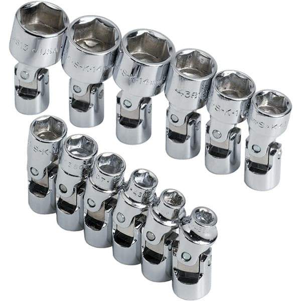 SK - 1/4" Drive Standard Socket Set - 5 to 15mm, Metric Measurement Standard - Industrial Tool & Supply