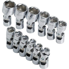 SK - 1/4" Drive Standard Socket Set - 5 to 15mm, Metric Measurement Standard - Industrial Tool & Supply