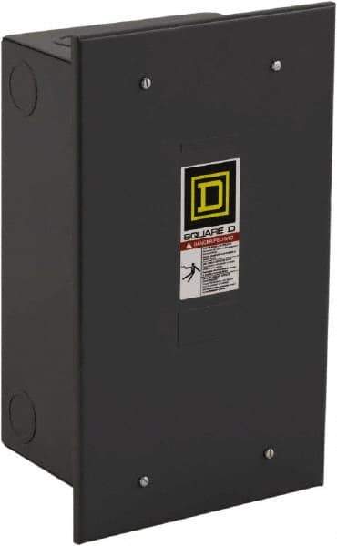 Square D - 1 NEMA Rated, 8 Pole, Mechanically Held Lighting Contactor - 20 A (Tungsten), 30 A (Fluorescent), 110 VAC at 50 Hz, 120 VAC at 60 Hz, 8NO Contact Configuration - Industrial Tool & Supply