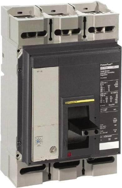 Square D - 800 Amp, 600 VAC, 3 Pole, Panel Mount Molded Case Circuit Breaker - Electronic Trip, Multiple Breaking Capacity Ratings, 3/0 AWG - Industrial Tool & Supply