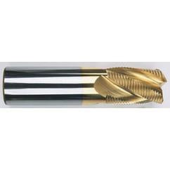 1/4" Dia. - 2-1/2 OAL - Chip Breaker-Solid CBD - TiCN-Single End Roughing End Mill - 4 FL - Industrial Tool & Supply