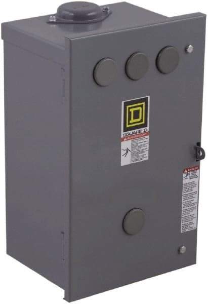 Square D - 3R NEMA Rated, 4 Pole, Electrically Held Lighting Contactor - 20 A (Tungsten), 30 A (Fluorescent), 110 VAC at 50 Hz, 120 VAC at 60 Hz, 4NO Contact Configuration - Industrial Tool & Supply