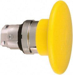 Schneider Electric - 22mm Mount Hole, Extended Mushroom Head, Pushbutton Switch Only - Round, Yellow Pushbutton, Nonilluminated, Momentary (MO) - Industrial Tool & Supply