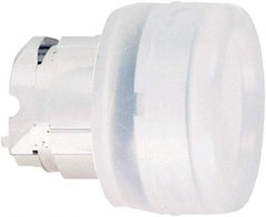 Schneider Electric - 22mm Mount Hole, Flush, Pushbutton Switch Only - Round, White Pushbutton, Nonilluminated, Momentary (MO) - Industrial Tool & Supply