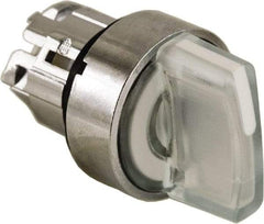 Schneider Electric - 22mm Mount Hole, 2 Position, Handle Operated, Selector Switch - White, Momentary (MO), Illuminated, Shock, Vibration and Water Resistant - Industrial Tool & Supply