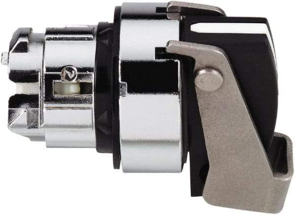 Schneider Electric - 22mm Mount Hole, 3 Position, Handle Operated, Selector Switch - Black, Momentary (MO), Nonilluminated, Shock, Vibration and Water Resistant - Industrial Tool & Supply