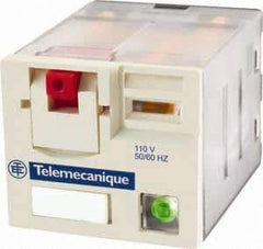 Schneider Electric - 3,750 VA Power Rating, Electromechanical Plug-in General Purpose Relay - 15 Amp at 250 VAC & 28 VDC, 3CO, 48 VDC - Industrial Tool & Supply