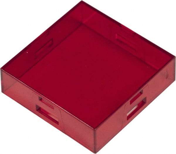 Schneider Electric - Pushbutton Switch Button Cover - Red, Square Button, Nonilluminated - Industrial Tool & Supply