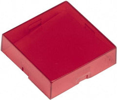 Schneider Electric - Pushbutton Switch Button Cover - Red, Square Button, Nonilluminated - Industrial Tool & Supply