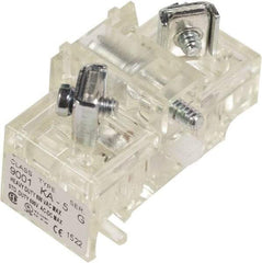 Schneider Electric - NC, 10 Amp, Electrical Switch Contact Block - 600 Volt, Screw and Solder Terminal, 1.18 Inch Hole, 30mm Hole - Industrial Tool & Supply