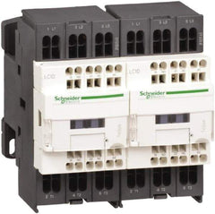 Schneider Electric - 3 Pole, 24 Coil VDC, 12 Amp at 440 VAC, Reversible IEC Contactor - 1 Phase hp: 1 at 115 VAC, 2 at 230/240 VAC, 3 Phase hp: 10 at 575/600 VAC, 3 at 200/208 VAC, 3 at 230/240 VAC, 7.5 at 460/480 VAC - Industrial Tool & Supply