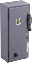 Square D - 3 Pole, 600 VAC, 27 Continuous Amp, 10 hp, Enclosed NEMA Combination Starter - NEMA 1, 30 Amp Short Circuit Protection - Industrial Tool & Supply