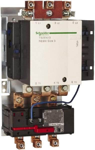 Schneider Electric - 120 Coil VAC, 270 Amp, NEMA Size 5, Nonreversible Open Enclosure NEMA Motor Starter - 3 Phase hp: 100 at 230 VAC, 200 at 460 VAC, 200 at 575 VAC, 75 at 200 VAC - Industrial Tool & Supply