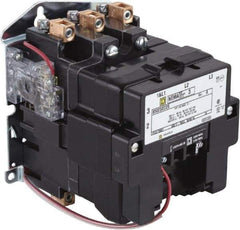 Square D - 2 Pole, 440 Coil VAC at 50 Hz and 480 Coil VAC at 60 Hz, 90 Amp NEMA Contactor - Open Enclosure, 50 Hz at 440 VAC and 60 Hz at 480 VAC - Industrial Tool & Supply