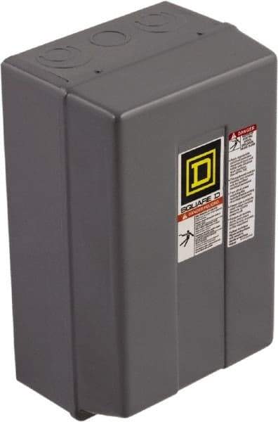Square D - 1 NEMA Rated, 3 Pole, Electrically Held Lighting Contactor - 60 A (Tungsten), 110 VAC at 50 Hz, 120 VAC at 60 Hz - Industrial Tool & Supply