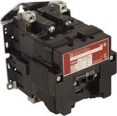 Square D - No Enclosure, 2 Pole, Electrically Held Lighting Contactor - 100 A (Tungsten), 24 VAC at 60 Hz - Industrial Tool & Supply