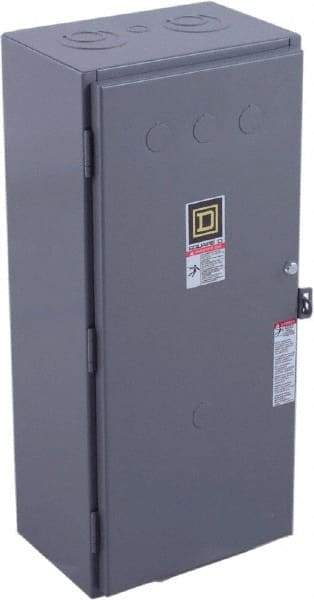 Square D - 1 NEMA Rated, 3 Pole, Electrically Held Lighting Contactor - 100 A (Tungsten), 110 VAC at 50 Hz, 120 VAC at 60 Hz - Industrial Tool & Supply