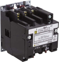 Square D - 2 Pole, 208 Coil VAC at 60 Hz, 9 Amp NEMA Contactor - Open Enclosure, 60 Hz at 208 VAC - Industrial Tool & Supply