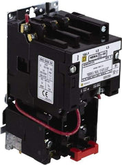 Square D - 208 Coil VAC at 60 Hz, 18 Amp, Nonreversible Open Enclosure NEMA Motor Starter - 3 Phase hp: 3 at 200 VAC, 3 at 230 VAC, 5 at 460 VAC, 5 at 575 VAC - Industrial Tool & Supply