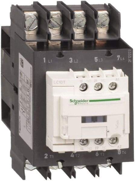 Schneider Electric - 4 Pole, 220 Coil VAC at 50/60 Hz, 60 Amp at 440 VAC, Nonreversible IEC Contactor - Bureau Veritas, CCC, CSA, CSA C22.2 No. 14, DNV, EN/IEC 60947-4-1, EN/IEC 60947-5-1, GL, GOST, LROS, RINA, UL 508, UL Listed - Industrial Tool & Supply