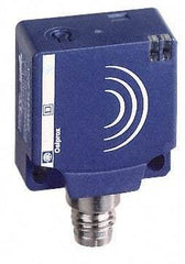 Telemecanique Sensors - NPN, 10 to 15mm Detection, Flat, Inductive Proximity Sensor - 3 Wires, IP67, 12 to 24 VDC, 26mm Wide - Industrial Tool & Supply