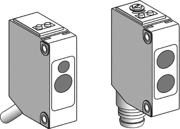 Telemecanique Sensors - M8 Connector, 15m Nominal Distance, Shock and Vibration Resistant, Through Beam Photoelectric Sensor - 12 to 24 VDC, 1000 Hz, PBT, 20mm Long x 11mm Wide x 43mm High - Industrial Tool & Supply