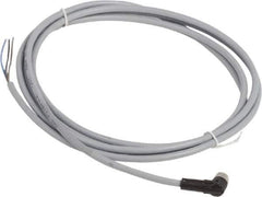 Telemecanique Sensors - 3 Amp, M8 4 Pin Elbowed Female Cordset Sensor and Receptacle - 60 VAC, 75 VDC, 2m Cable Length, IP67 Ingress Rating - Industrial Tool & Supply