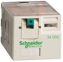Schneider Electric - 3,750 VA Power Rating, Electromechanical Plug-in General Purpose Relay - 15 Amp at 250 VAC & 28 VDC, 4CO, 24 VDC - Industrial Tool & Supply