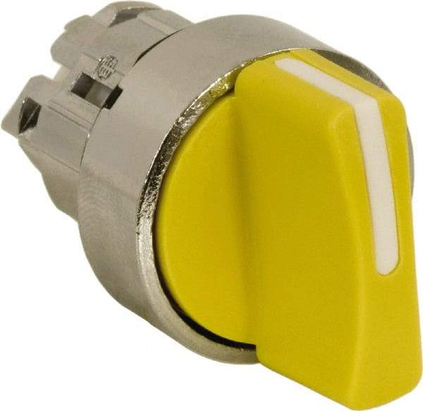 Schneider Electric - 22mm Mount Hole, 2 Position, Handle Operated, Selector Switch - Yellow, Maintained (MA), Nonilluminated, Shock, Vibration and Water Resistant - Industrial Tool & Supply