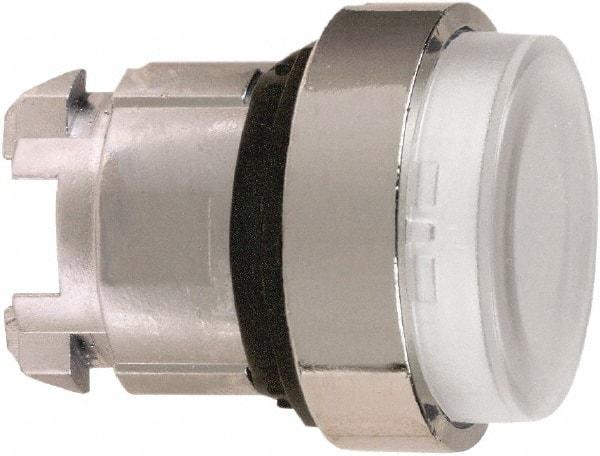 Schneider Electric - 22mm Mount Hole, Extended Straight, Pushbutton Switch Only - Round, Clear Pushbutton, Nonilluminated, Momentary (MO) - Industrial Tool & Supply