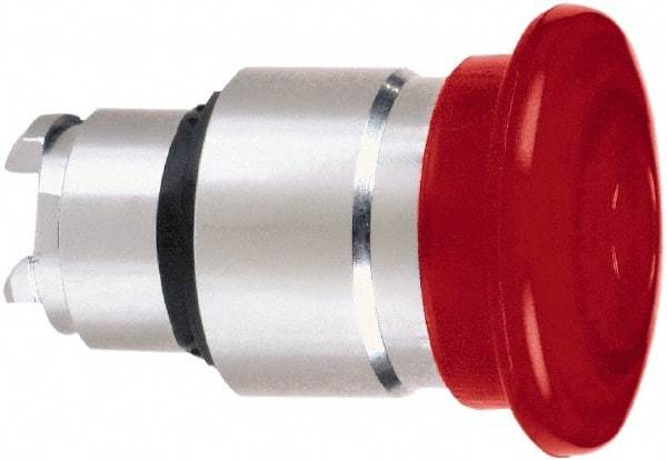 Schneider Electric - 22mm Mount Hole, Extended Mushroom Head, Pushbutton Switch Only - Round, Red Pushbutton, Nonilluminated, Momentary (MO) - Industrial Tool & Supply