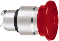 Schneider Electric - 22mm Mount Hole, Extended Mushroom Head, Pushbutton Switch Only - Round, Red Pushbutton, Nonilluminated, Momentary (MO) - Industrial Tool & Supply