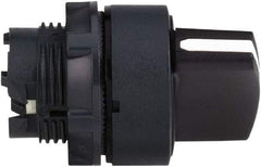 Schneider Electric - 22mm Mount Hole, 2 Position, Handle Operated, Selector Switch Only - Black, Momentary (MO), Nonilluminated, Shock, Vibration and Water Resistant - Industrial Tool & Supply