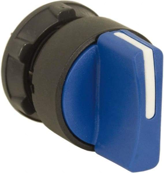 Schneider Electric - 22mm Mount Hole, 3 Position, Handle Operated, Selector Switch Only - Blue, Maintained (MA), Nonilluminated, Shock, Vibration and Water Resistant - Industrial Tool & Supply