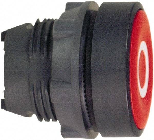 Schneider Electric - 22mm Mount Hole, Flush, Pushbutton Switch Only - Round, Red Pushbutton, Nonilluminated, Momentary (MO) - Industrial Tool & Supply