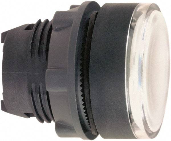 Schneider Electric - 22mm Mount Hole, Flush, Pushbutton Switch Only - Round, White Pushbutton, Illuminated, Maintained (MA) - Industrial Tool & Supply