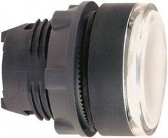 Schneider Electric - 22mm Mount Hole, Flush, Pushbutton Switch Only - Round, White Pushbutton, Illuminated, Maintained (MA) - Industrial Tool & Supply