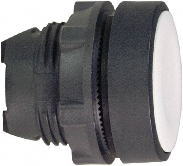 Schneider Electric - 22mm Mount Hole, Flush, Pushbutton Switch Only - Round, White Pushbutton, Nonilluminated, Momentary (MO) - Industrial Tool & Supply