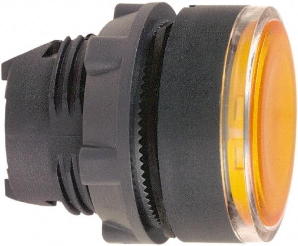 Schneider Electric - 22mm Mount Hole, Flush, Pushbutton Switch Only - Round, Orange Pushbutton, Illuminated, Maintained (MA) - Industrial Tool & Supply