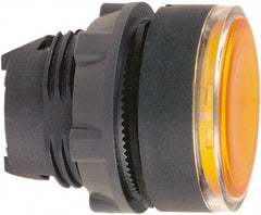 Schneider Electric - 22mm Mount Hole, Flush, Pushbutton Switch Only - Round, Orange Pushbutton, Illuminated, Maintained (MA) - Industrial Tool & Supply