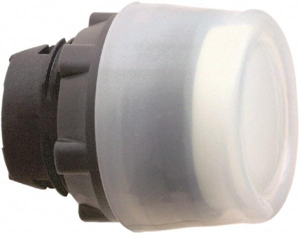 Schneider Electric - 22mm Mount Hole, Extended Straight, Pushbutton Switch Only - Round, White Pushbutton, Nonilluminated, Momentary (MO) - Industrial Tool & Supply