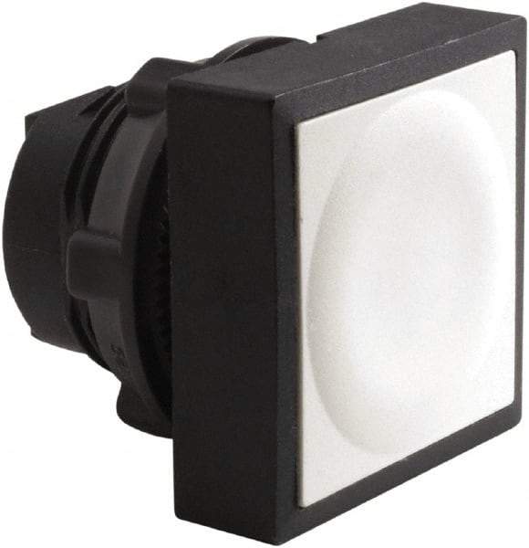 Schneider Electric - 22mm Mount Hole, Flush, Pushbutton Switch Only - Square, White Pushbutton, Nonilluminated, Momentary (MO) - Industrial Tool & Supply
