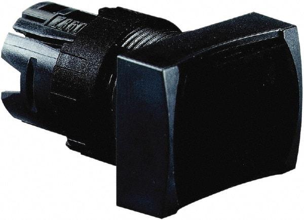 Schneider Electric - 16mm Mount Hole, Flush, Pushbutton Switch Only - Rectangle, Black Pushbutton, Nonilluminated, Momentary (MO), Vibration Resistant - Industrial Tool & Supply