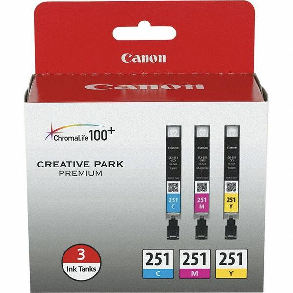 Canon - Cyan, Magenta & Yellow Ink Cartridge - Use with Canon PIXMA iP7220, iP8720, iX6820, MG5420, MG5520, MG5620, MG6320, MG6420, MG6620, MG7120, MG7520, MX922 - Industrial Tool & Supply