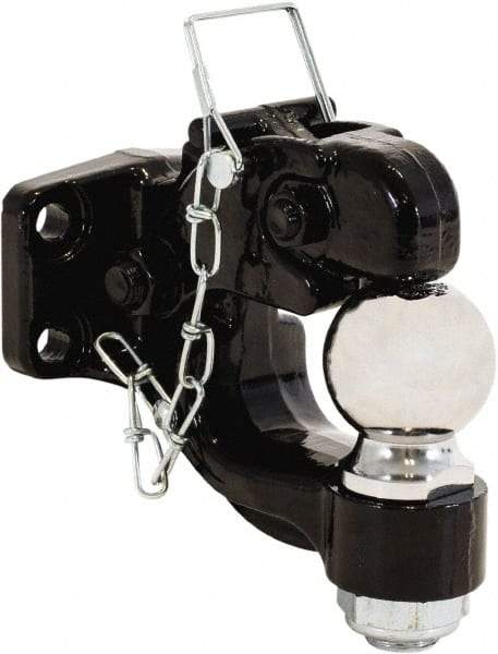 Buyers Products - 16,000 Lb Capacity, 6.86" Long, 2-5/16" Shank, Pintle Hook Hitch Drawbar with Ball - Vehicle Class Unrated, 9/16" Ball Hole Diam, 2-5/16" Ball Diam - Industrial Tool & Supply