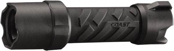 Coast Cutlery - White LED Bulb, 300 Lumens, Industrial/Tactical Flashlight - Black Stainless Steel Body, 4 AAA Batteries Included - Industrial Tool & Supply
