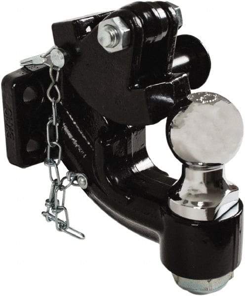 Buyers Products - 20,000 Lb Capacity, 7.38" Long, Pintle Hook Hitch Drawbar with Ball - Vehicle Class Unrated, 9/16" Ball Hole Diam, 2-5/16" Ball Diam - Industrial Tool & Supply
