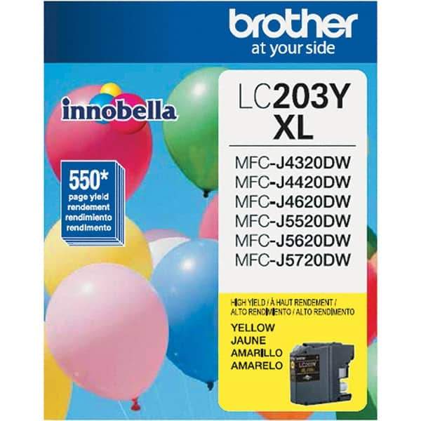 Brother - Yellow Ink Cartridge - Use with Brother MFC-J460DW, J480DW, J485DW, J680DW, J880DW, J885DW, J4320DW, J4420DW, J4620DW, J5520DW, J5620DW, J5720DW - Industrial Tool & Supply